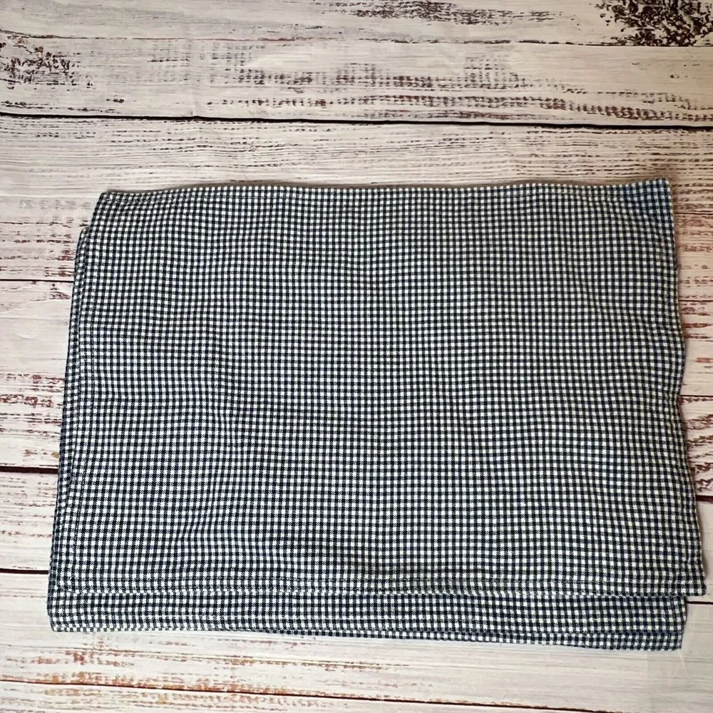 5 Snowman Placemats Christmas Holiday Blue‎ White Plaid Checkered Embroidered